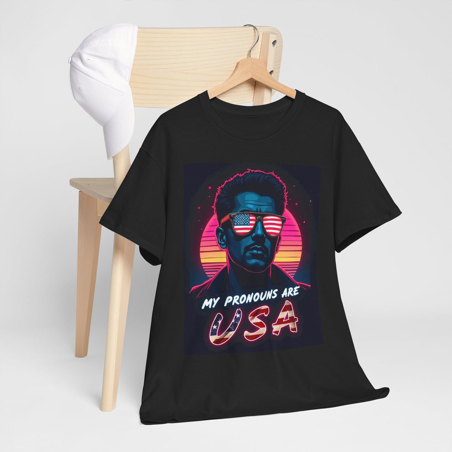 My Pronouns Are USA T-Shirt - Bold Patriotic Funny Conservative Tee