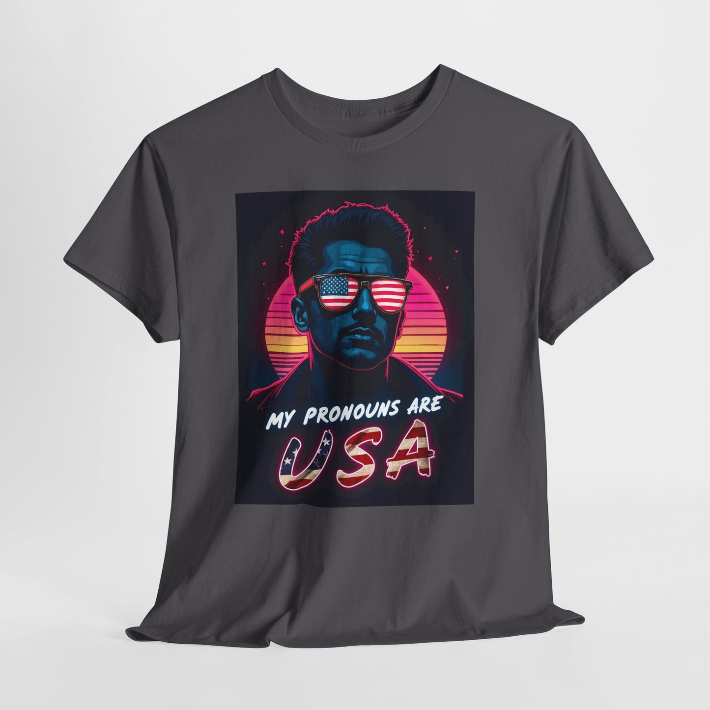 My Pronouns Are USA T-Shirt - Bold Patriotic Funny Conservative Tee