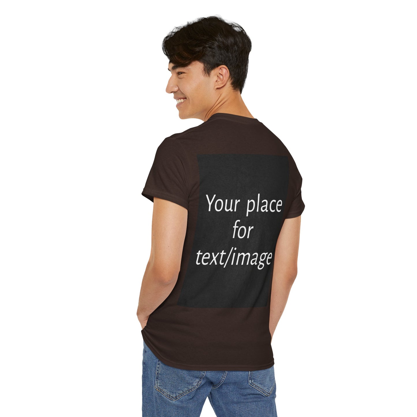 Machen Sie es zu Ihrem – Individuelles T-Shirt mit Vorder- und Rückseite | Personalisiertes T-Shirt für Fotos, Text oder Logos – Ihre Kunst, Ihr T-Shirt