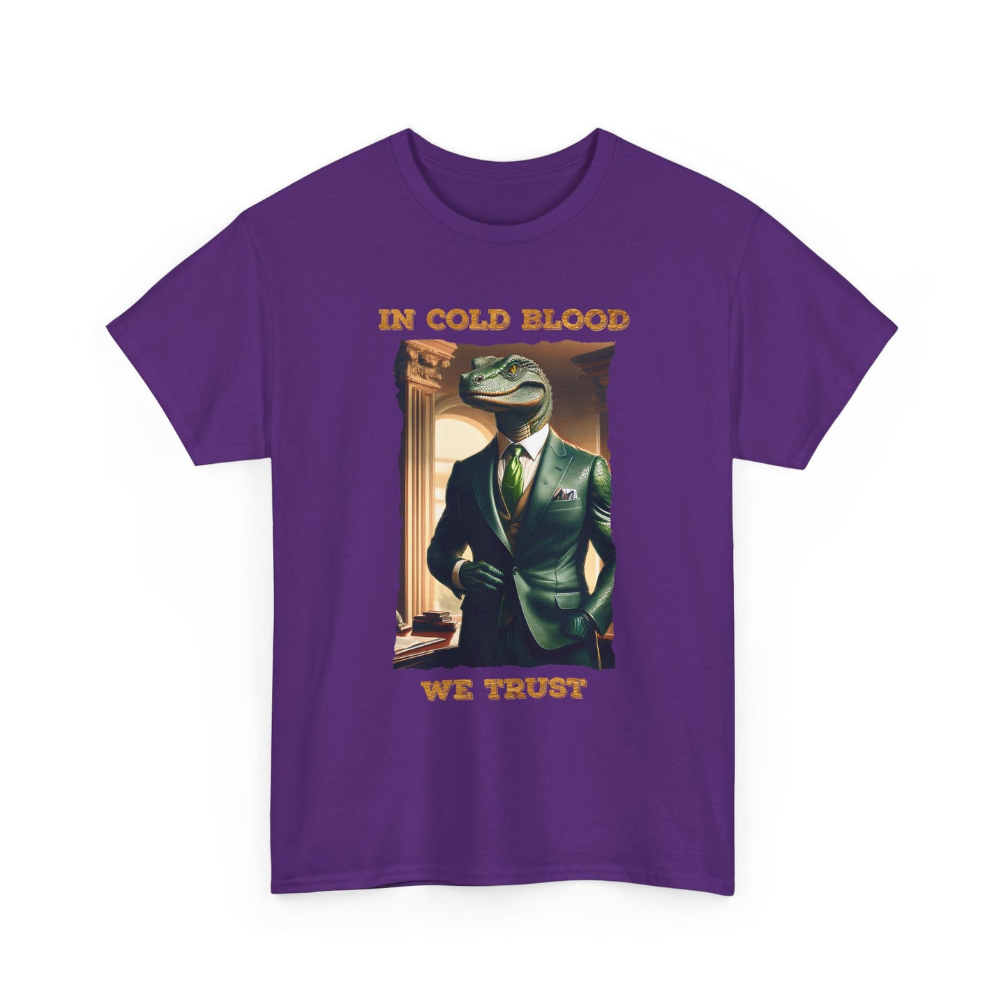 In Cold Blood We Trust Shirt - Reptilian Meme Political Satire Tee