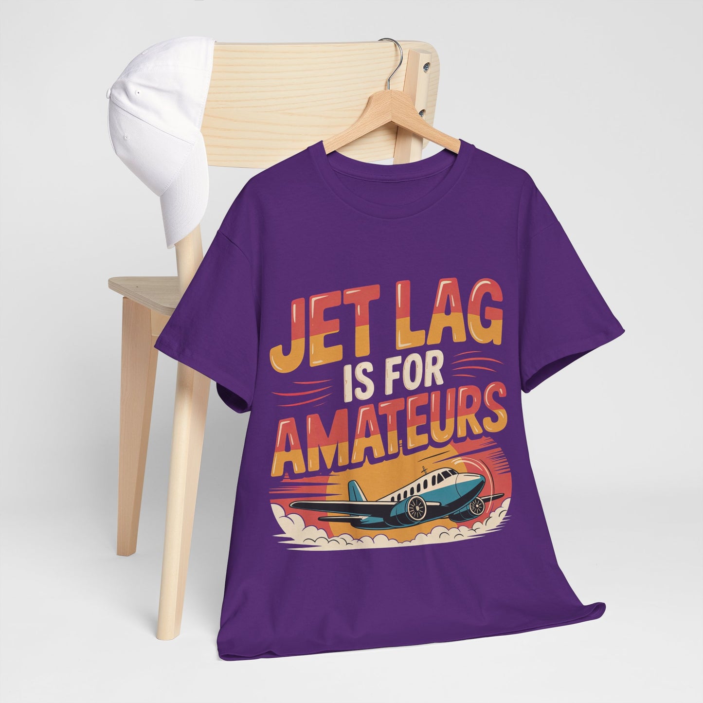 Jet Lag Is For Amateurs T-Shirt - Funny Frequent Flyer Retro Airplane Tee
