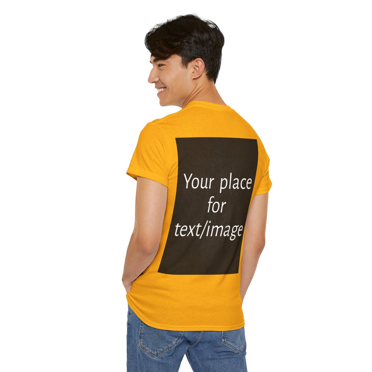 Machen Sie es zu Ihrem – Individuelles T-Shirt mit Vorder- und Rückseite | Personalisiertes T-Shirt für Fotos, Text oder Logos – Ihre Kunst, Ihr T-Shirt