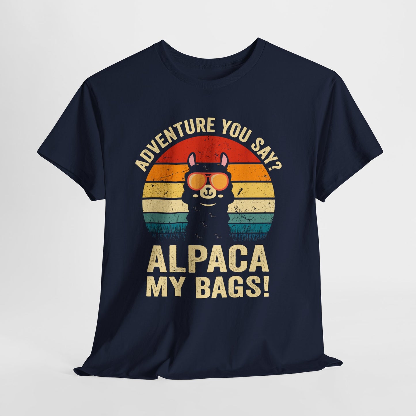 Alpaca My Bags T-Shirt - Funny Llama Travel Retro Sunset Tee