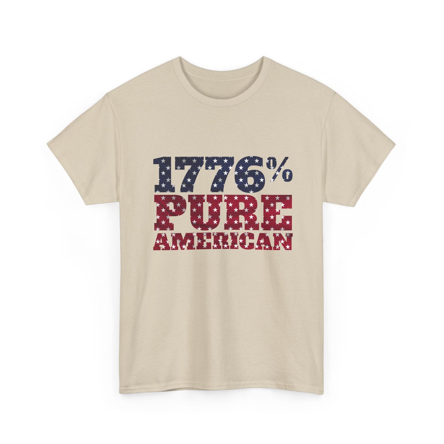 1776 Pure American T-Shirt - Vintage Patriotic USA 4th of July Tee