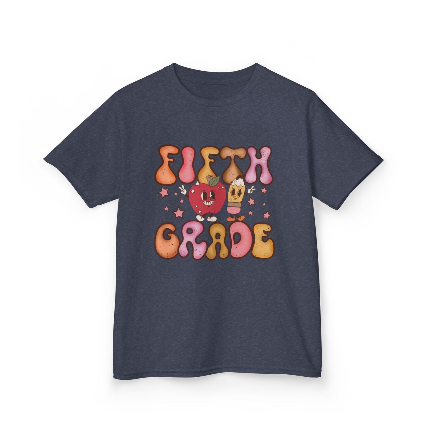 Fifth Grade Bubble Letters T-Shirt | Cute Retro Back to School Tee