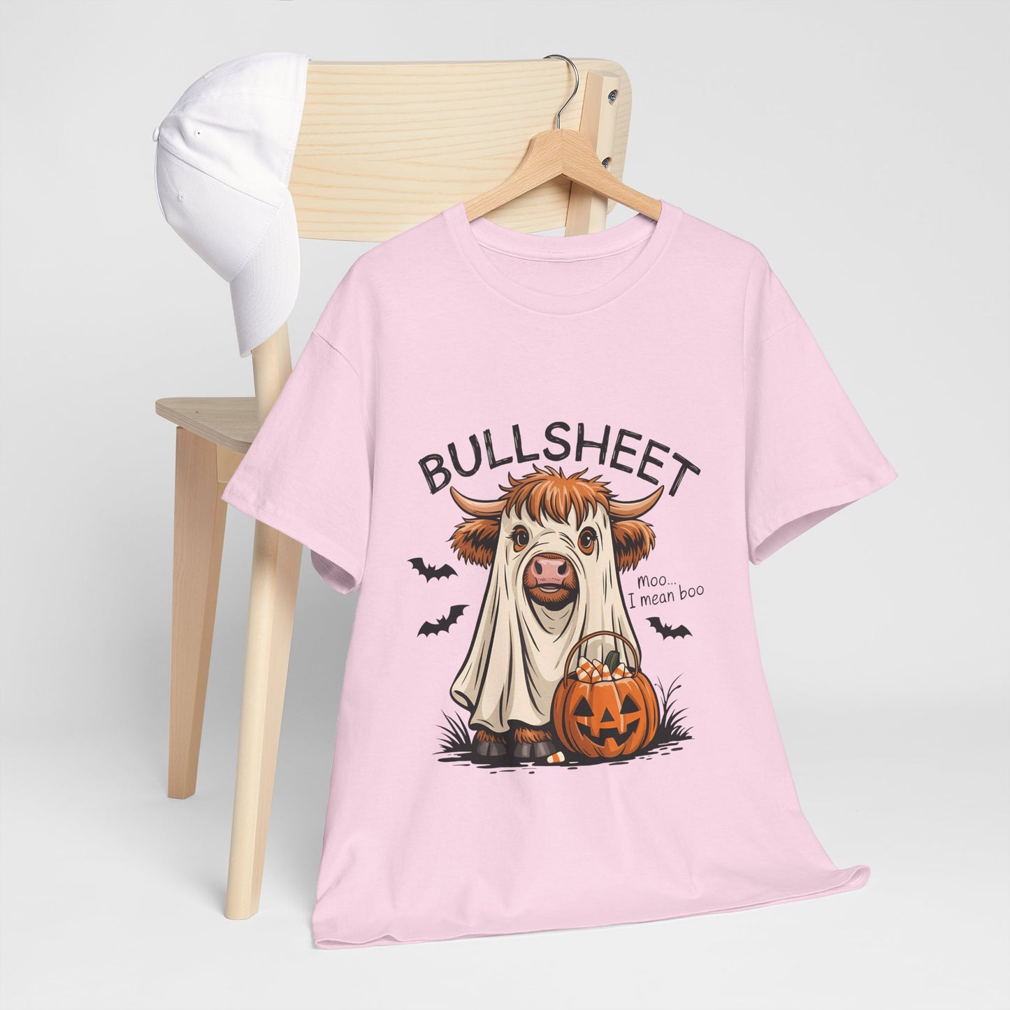 Funny Highland Cow Halloween T-Shirt - Ghost Costume Cow Tee