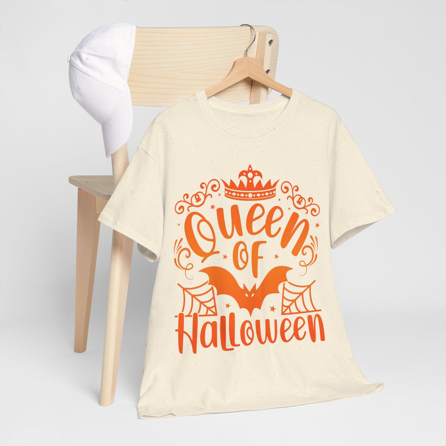 Queen of Halloween T-Shirt - Gothic Spider Web Crown Tee