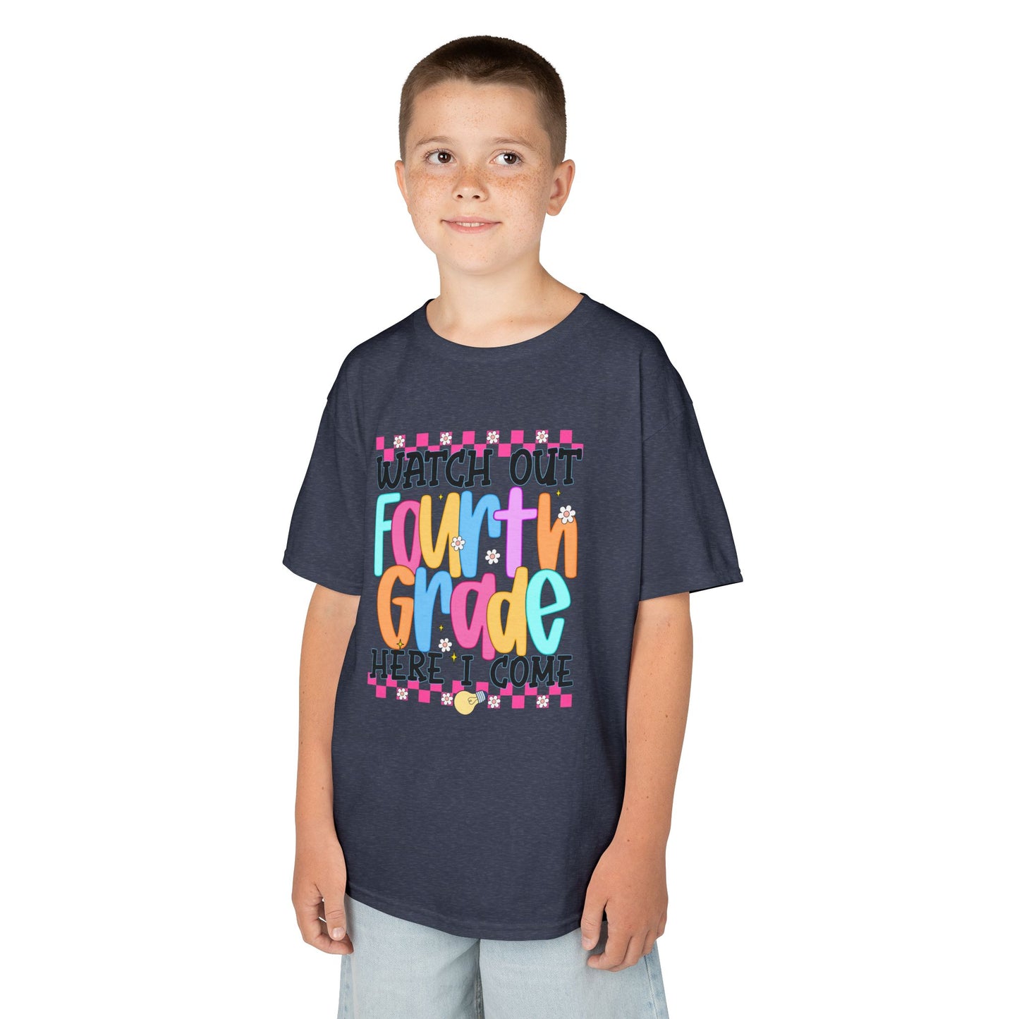 Watch Out Fourth Grade Shirt - Funny Kids Back to School Tee, Heavy Cotton 4th Grade Shirt, First Day of School Outfit