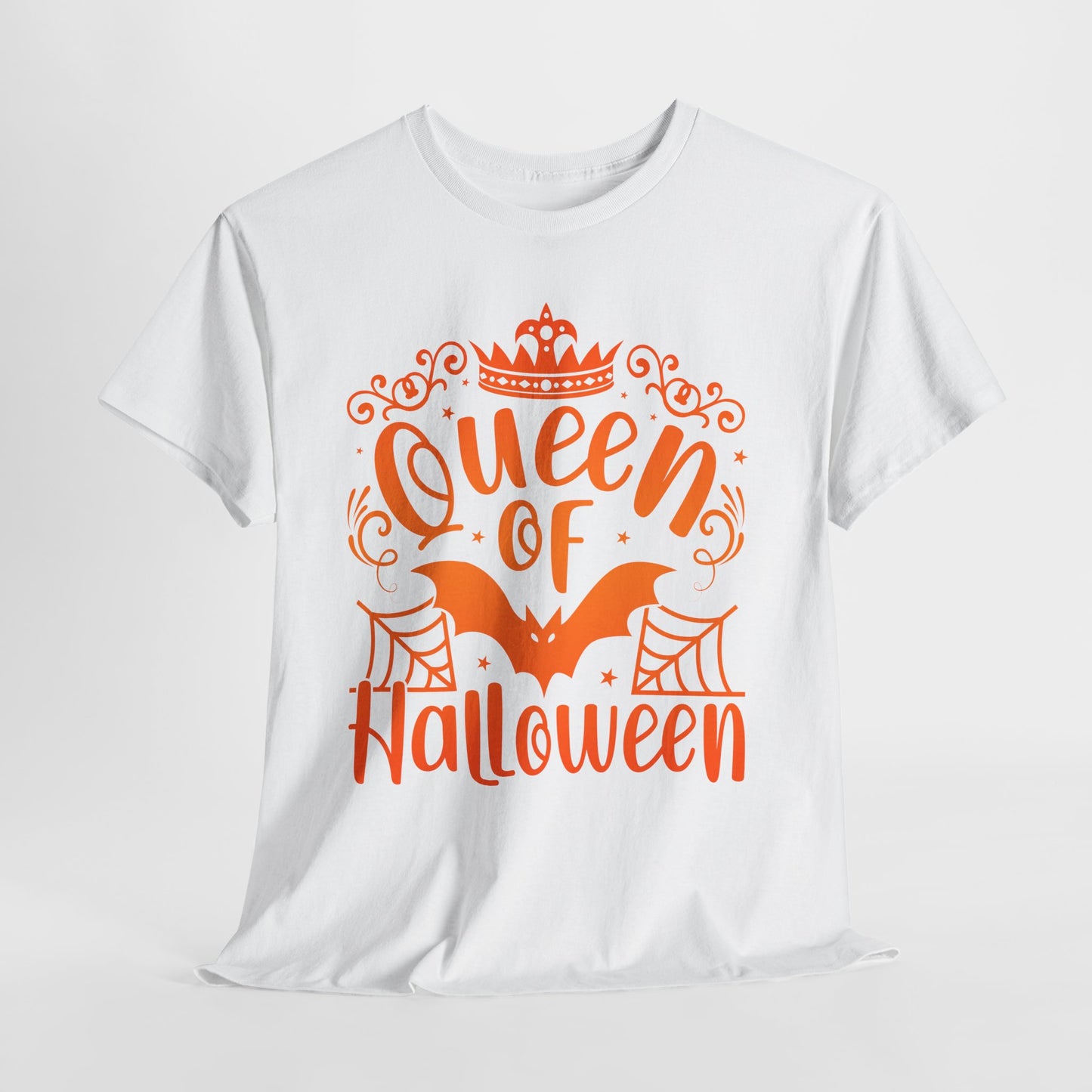 Queen of Halloween T-Shirt - Gothic Spider Web Crown Tee