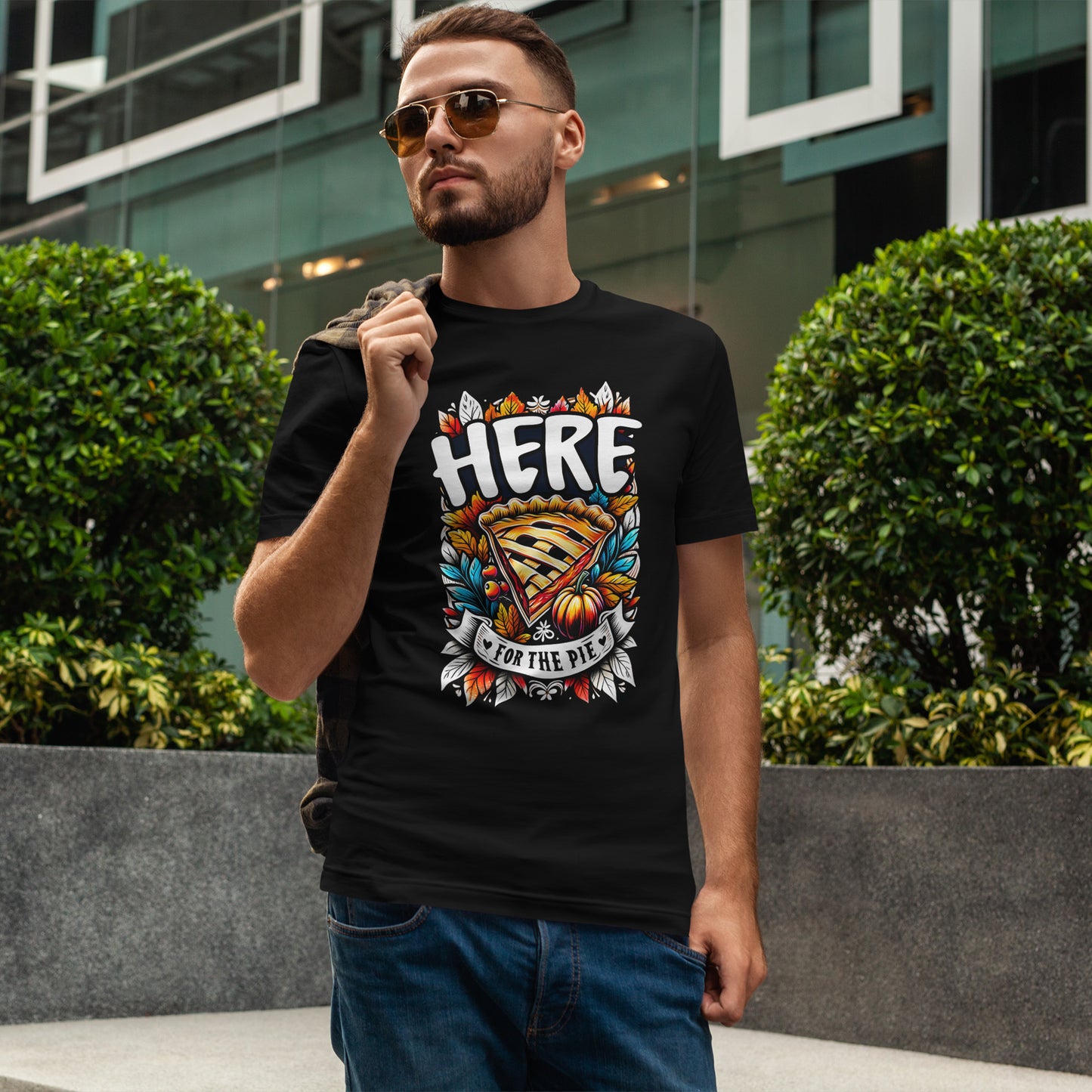 Here for the Pie T-Shirt - Funny Thanksgiving Dessert Tee
