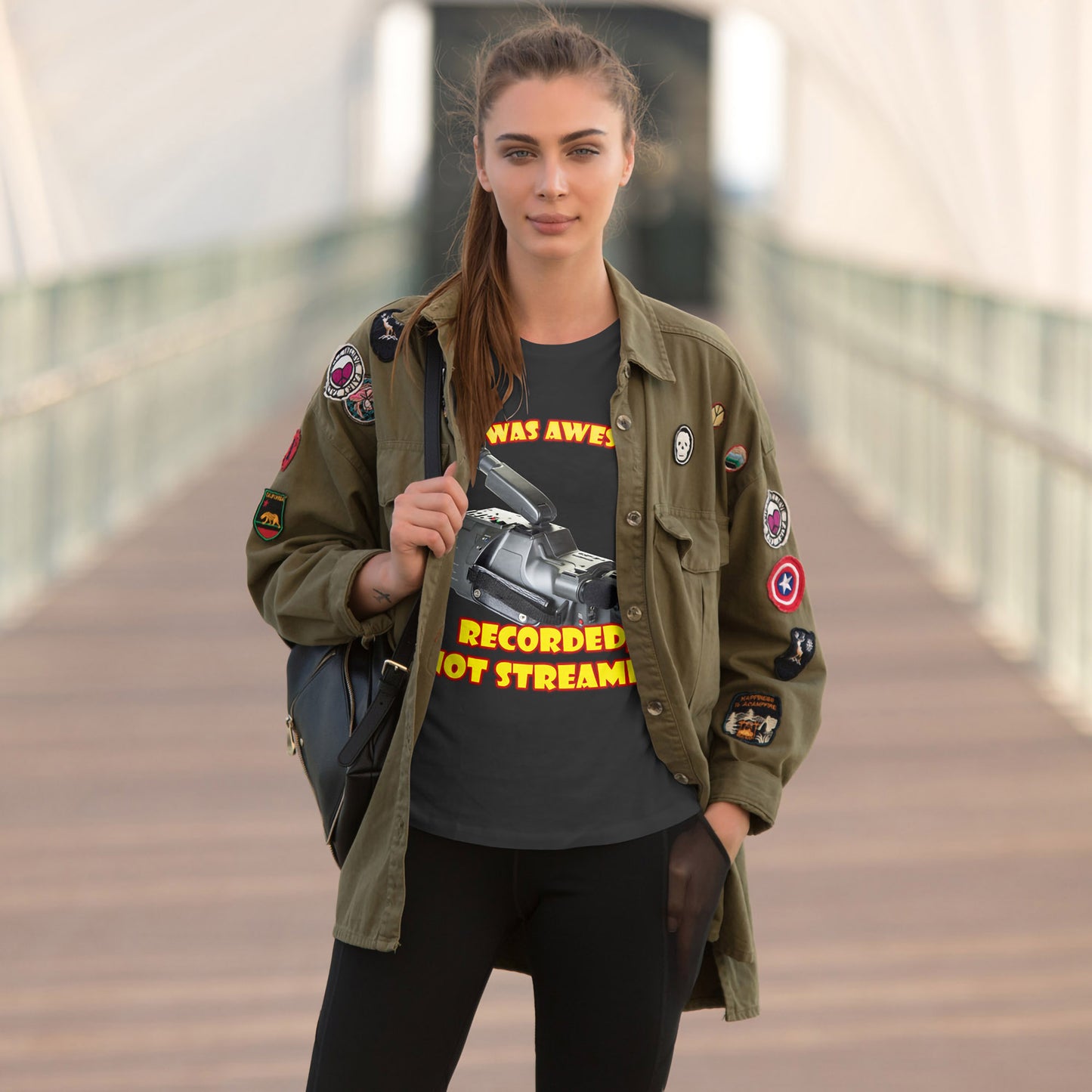 Aufgenommenes, nicht gestreamtes T-Shirt – 90er-Jahre-Camcorder-T-Shirt