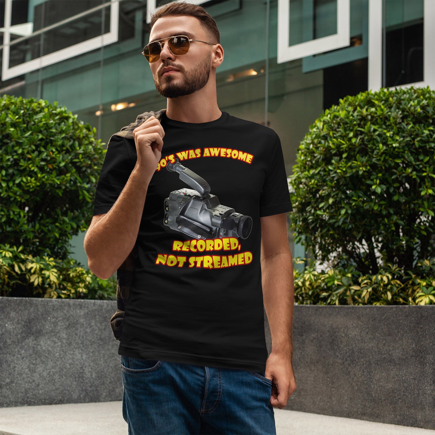 Aufgenommenes, nicht gestreamtes T-Shirt – 90er-Jahre-Camcorder-T-Shirt