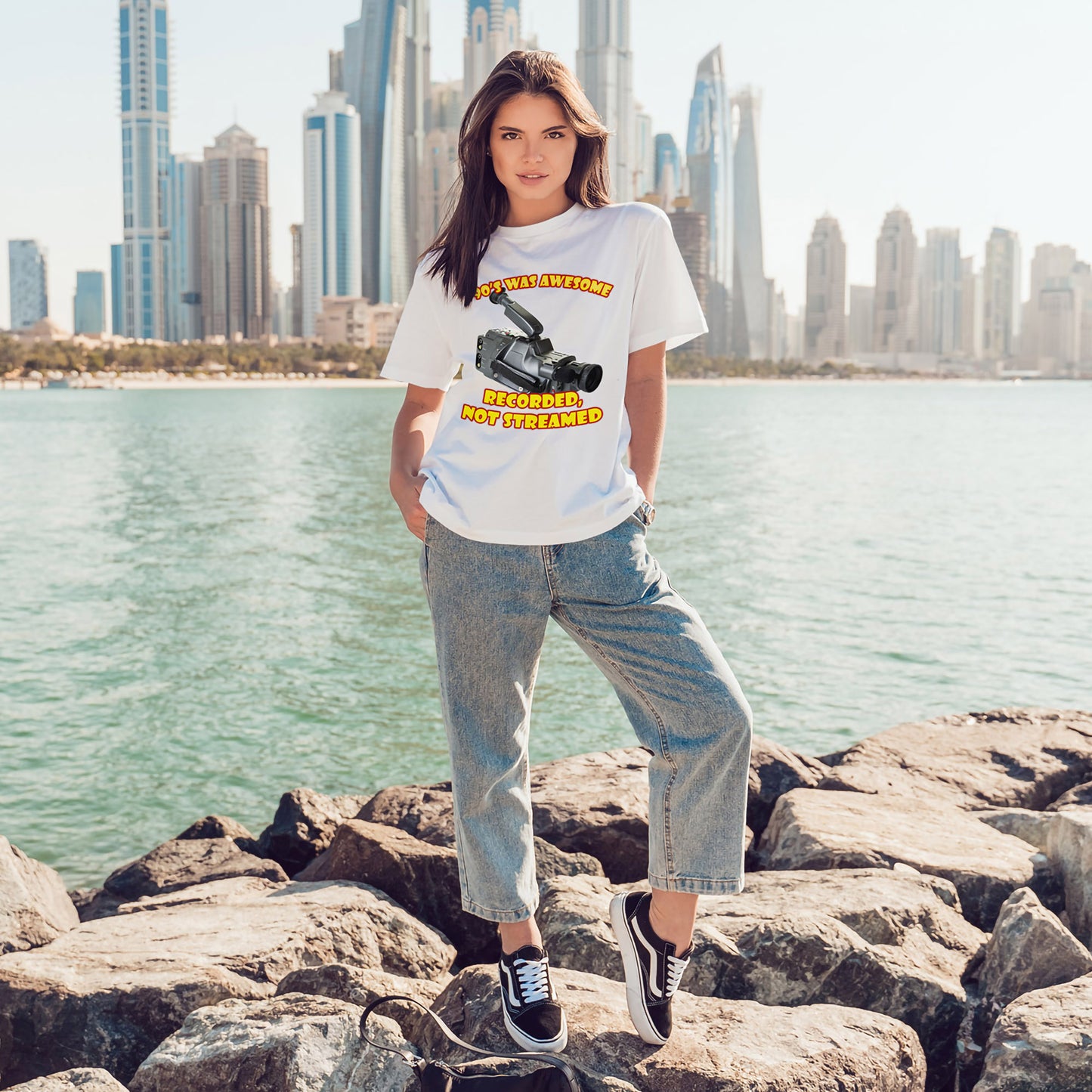 Aufgenommenes, nicht gestreamtes T-Shirt – 90er-Jahre-Camcorder-T-Shirt