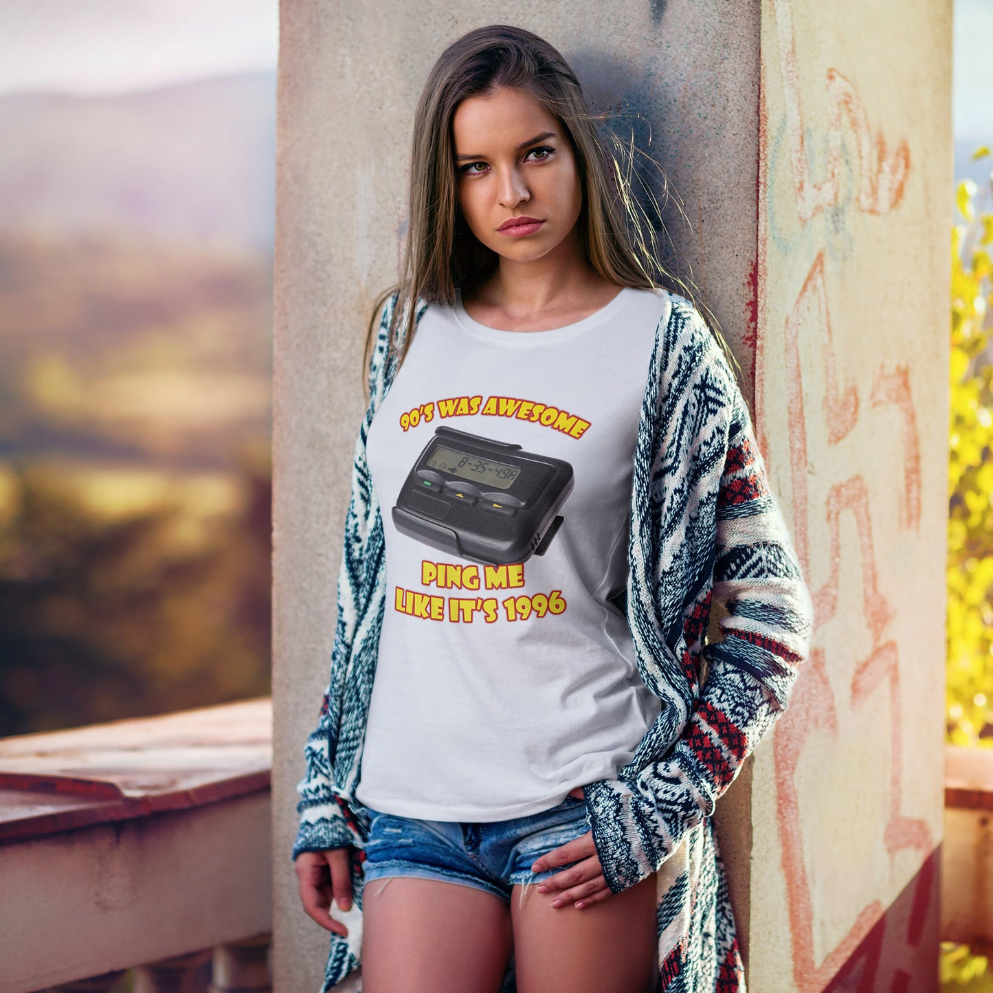 Ping Me Like It's 1996 T-Shirt - Retro Pager Tee