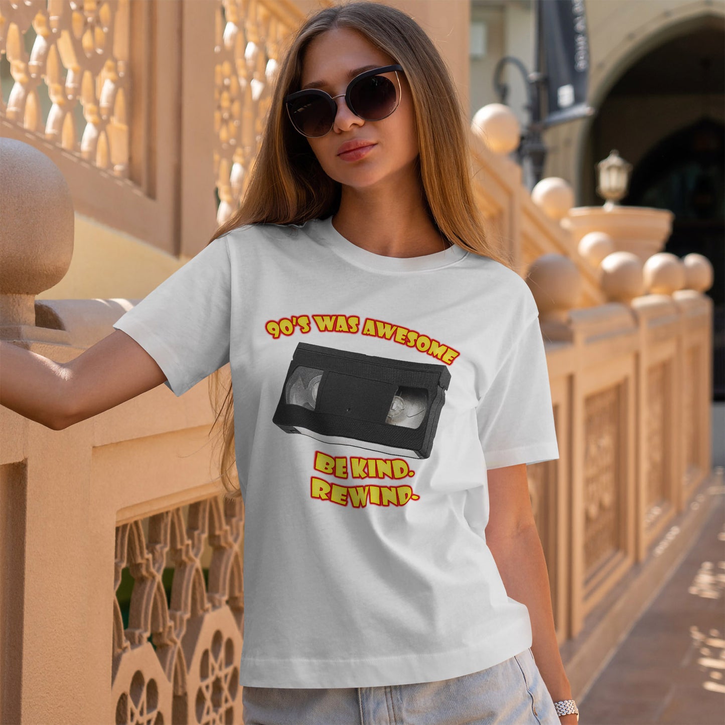 Be Kind Rewind T-Shirt - Retro VHS 90s Tee