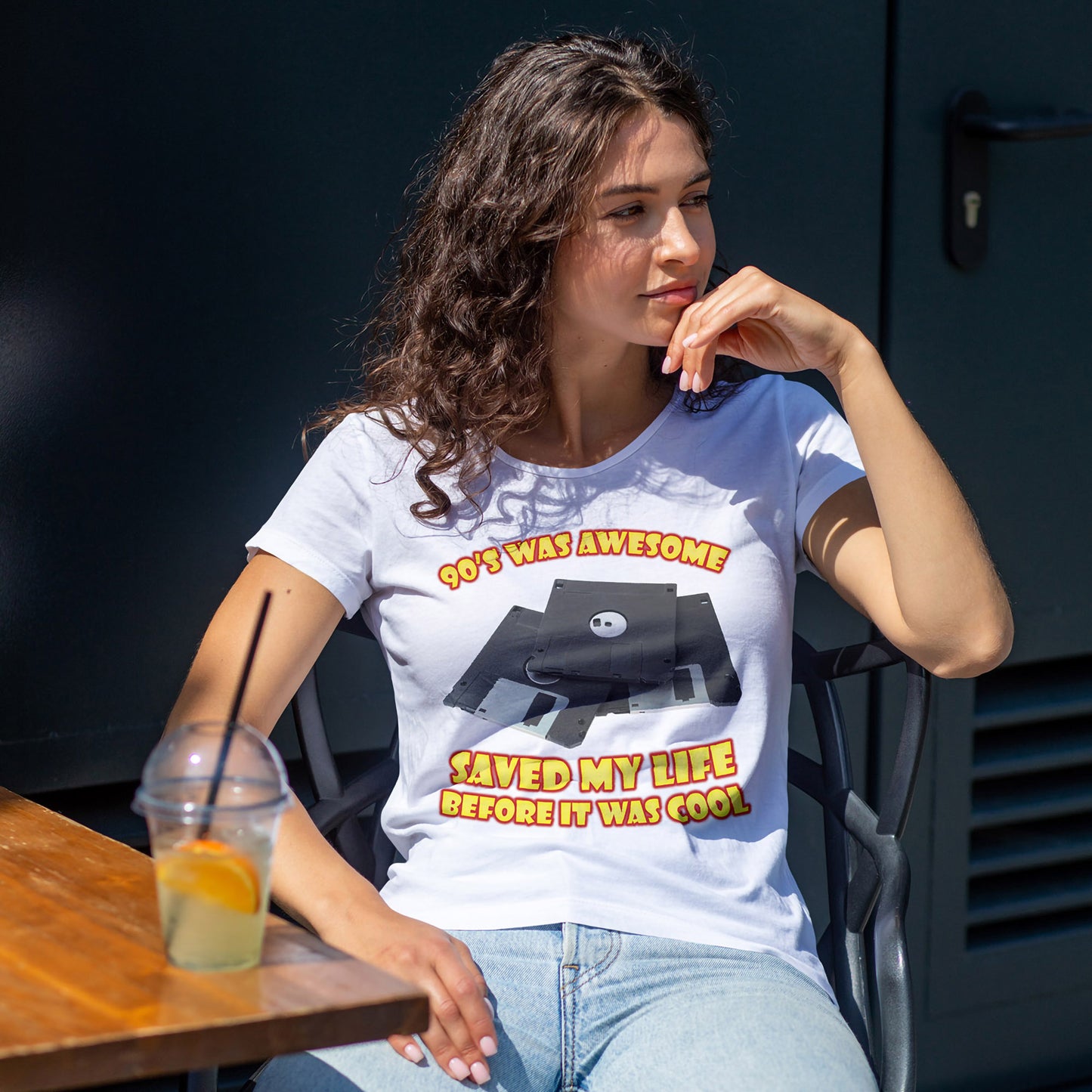 T-Shirt „Rettete mein Leben, bevor es cool war“ – Retro-Diskette