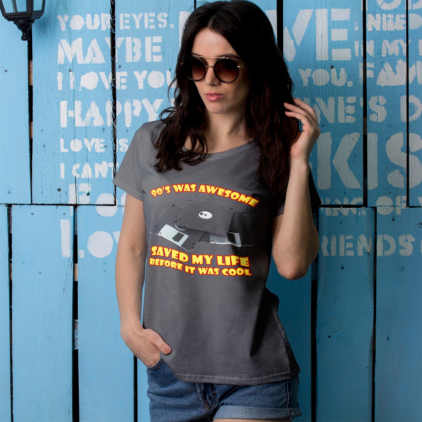 T-Shirt „Rettete mein Leben, bevor es cool war“ – Retro-Diskette