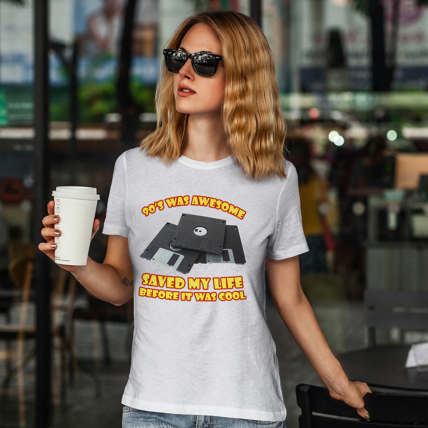 T-Shirt „Rettete mein Leben, bevor es cool war“ – Retro-Diskette