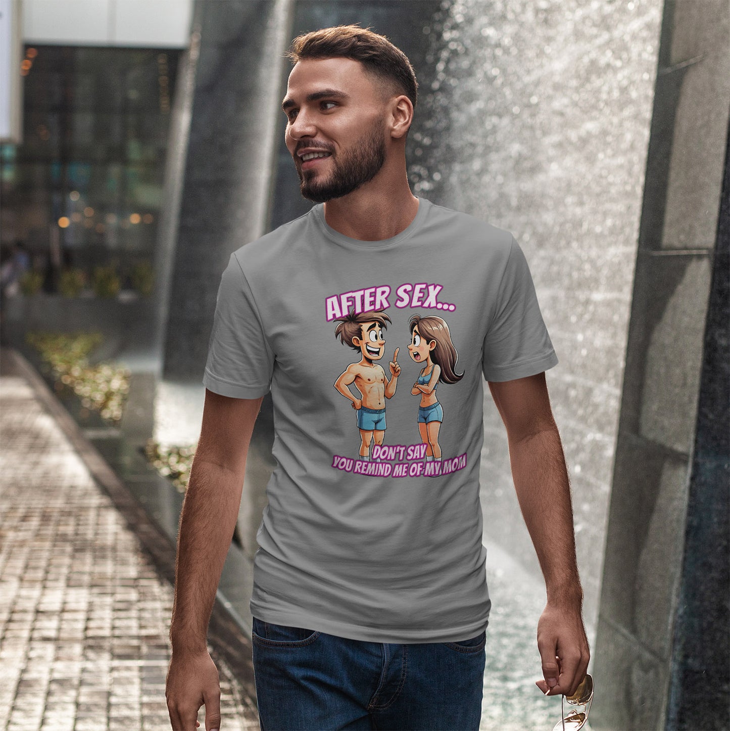 After Sex Don't Say You Remind Me of My Mom Shirt - Funny Cringe Cartoon Tee - Dark Dating Humor T-Shirt for Awkward Souls