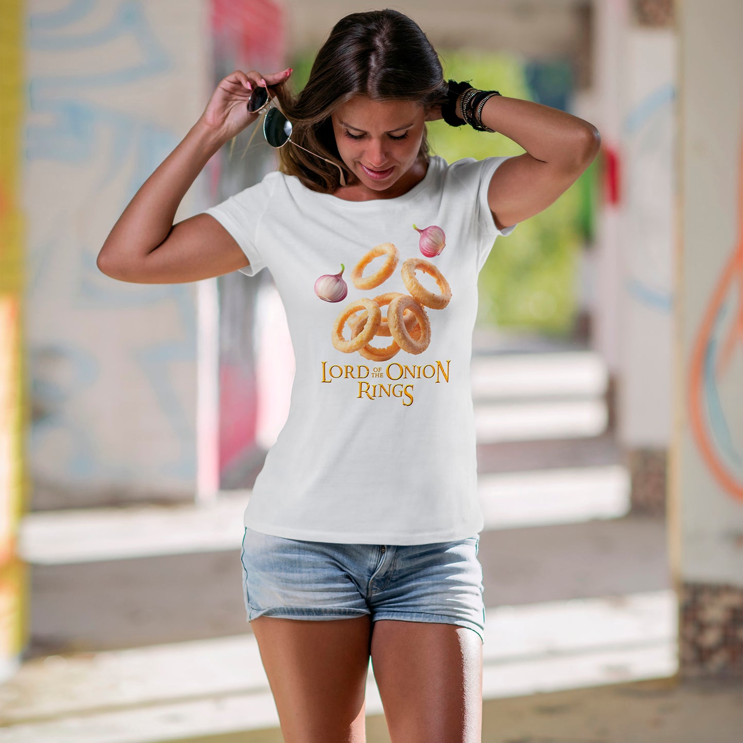 Lord of the Onion Rings - Funny Food & Fantasy Parody T-Shirt