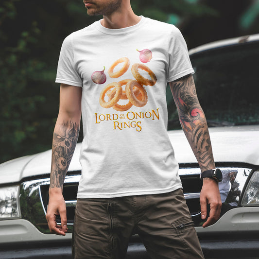 Lord of the Onion Rings - Funny Food & Fantasy Parody T-Shirt