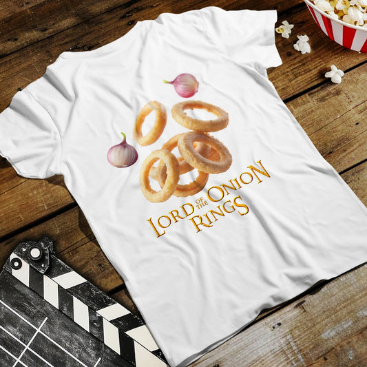 Lord of the Onion Rings - Funny Food & Fantasy Parody T-Shirt