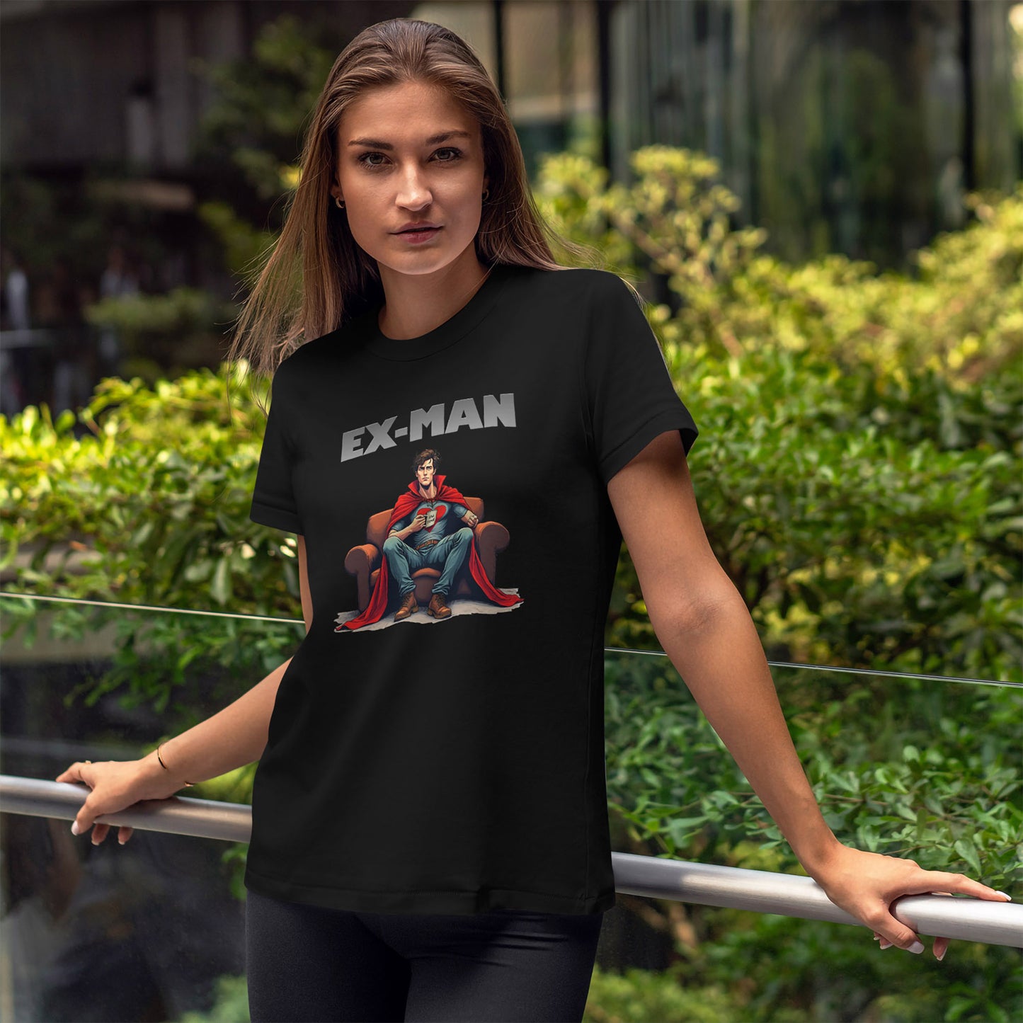 EX-MAN - Funny Superhero Breakup Parody T-Shirt | Heartbroken Comic Antihero Tee for Marvel Fans