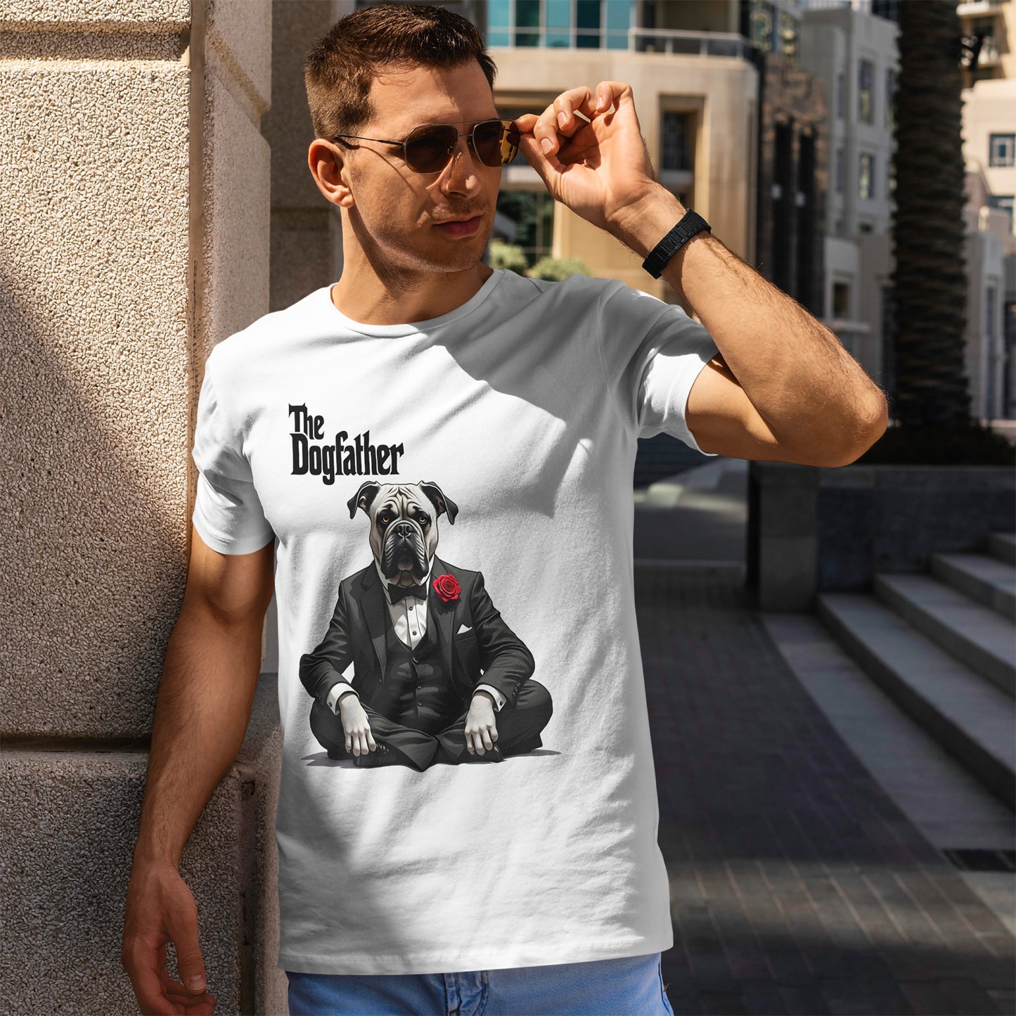 The Dogfather - Funny Mafia Dog Parody T-Shirt for Dog Lovers & Movie Fans