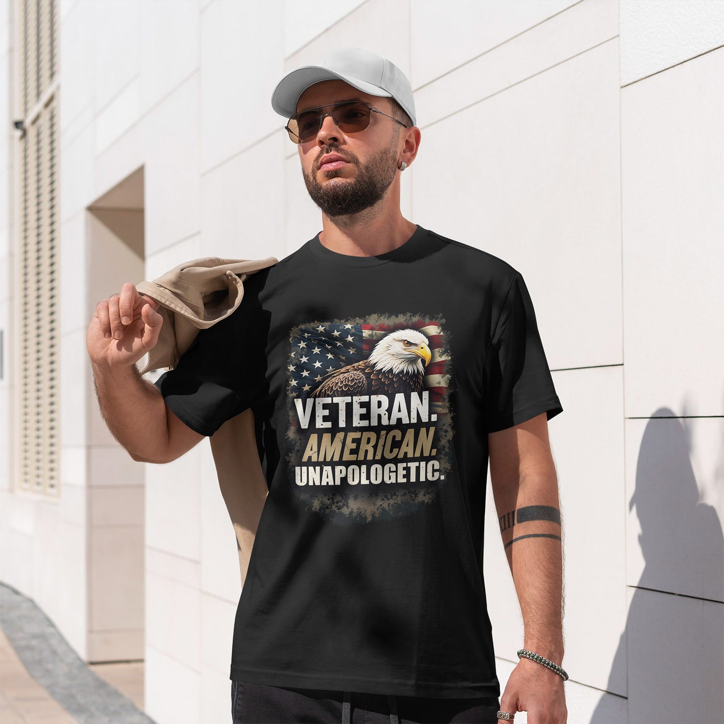 American Bold Veteran T-Shirt - Patriotic Military USA Pride Tee