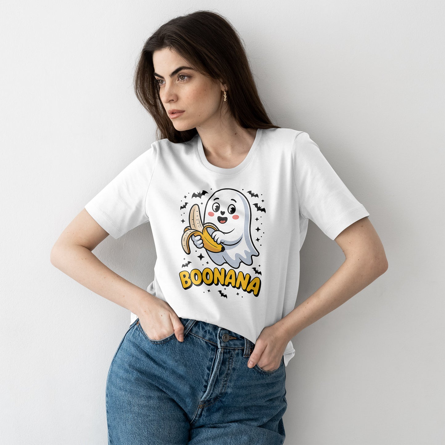Boonana Ghost T-Shirt - Cute Halloween Banana Pun Tee
