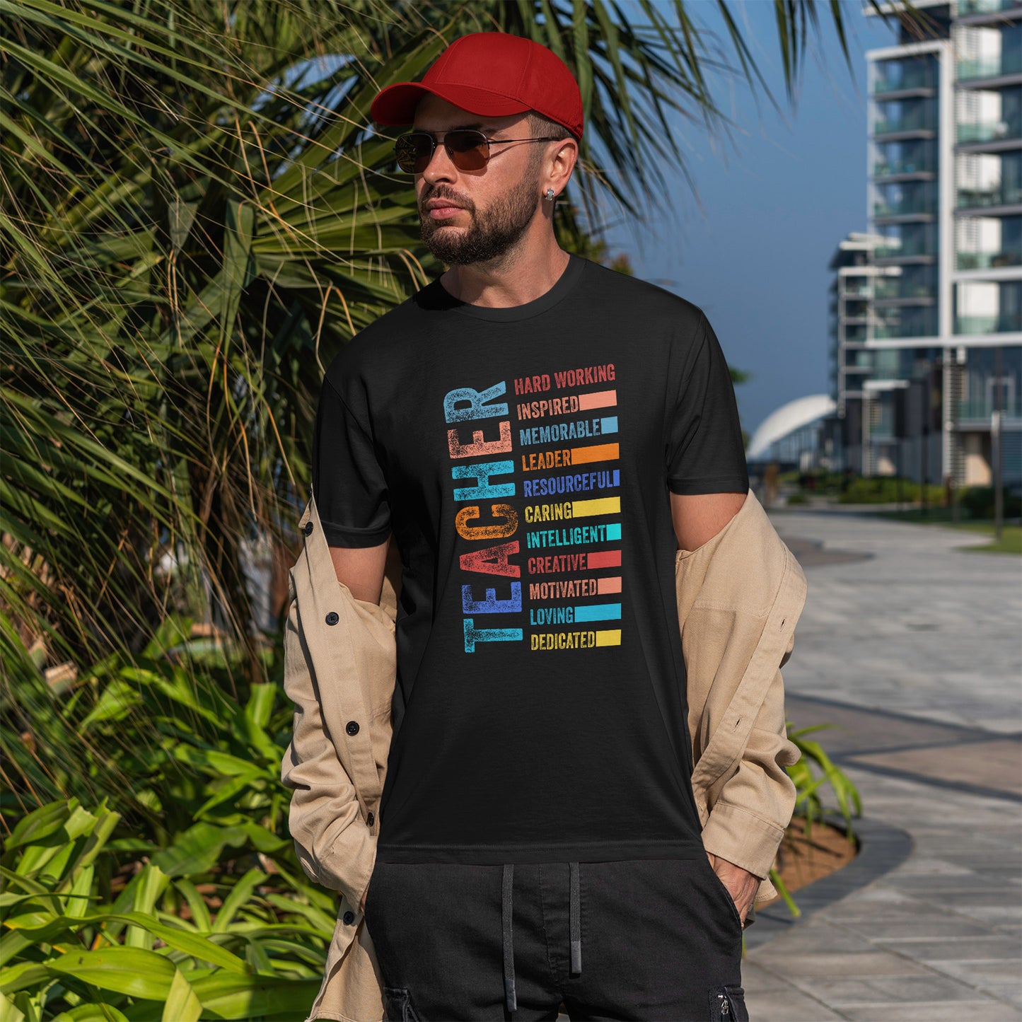 TEACHER Acronym Shirt - Colorful Back to School Gift for Teachers, Appreciation Tee, Educator Staff T-Shirt