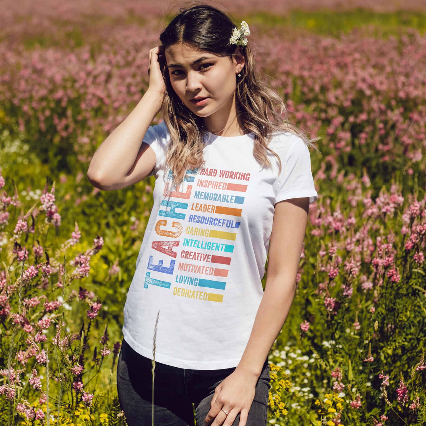 TEACHER Acronym Shirt - Colorful Back to School Teacher Tee