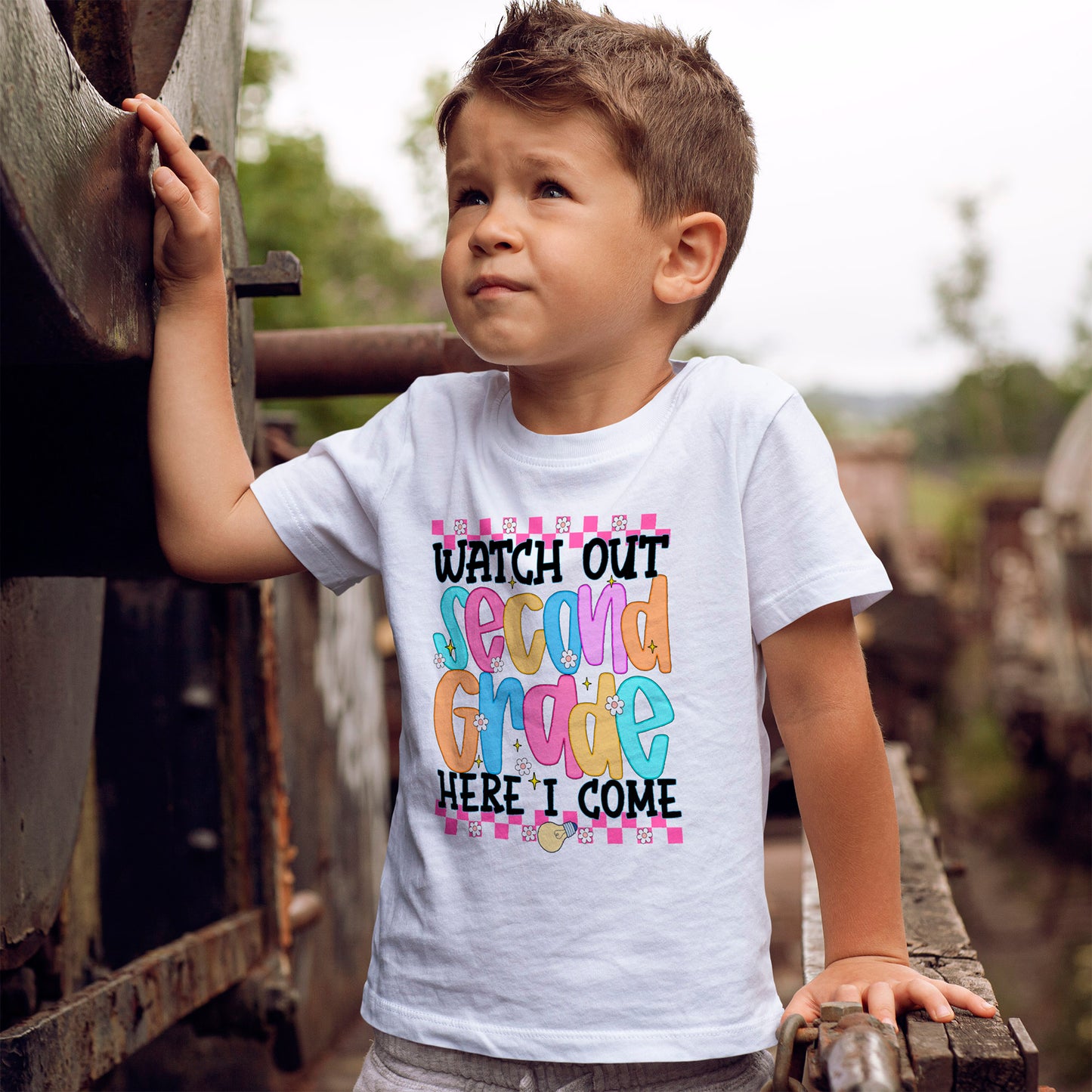 Watch Out Second Grade Shirt - Colorful Back to School Tee for Kids, 2nd Grade Here I Come Shirt, Funny First Day Outfit Idea