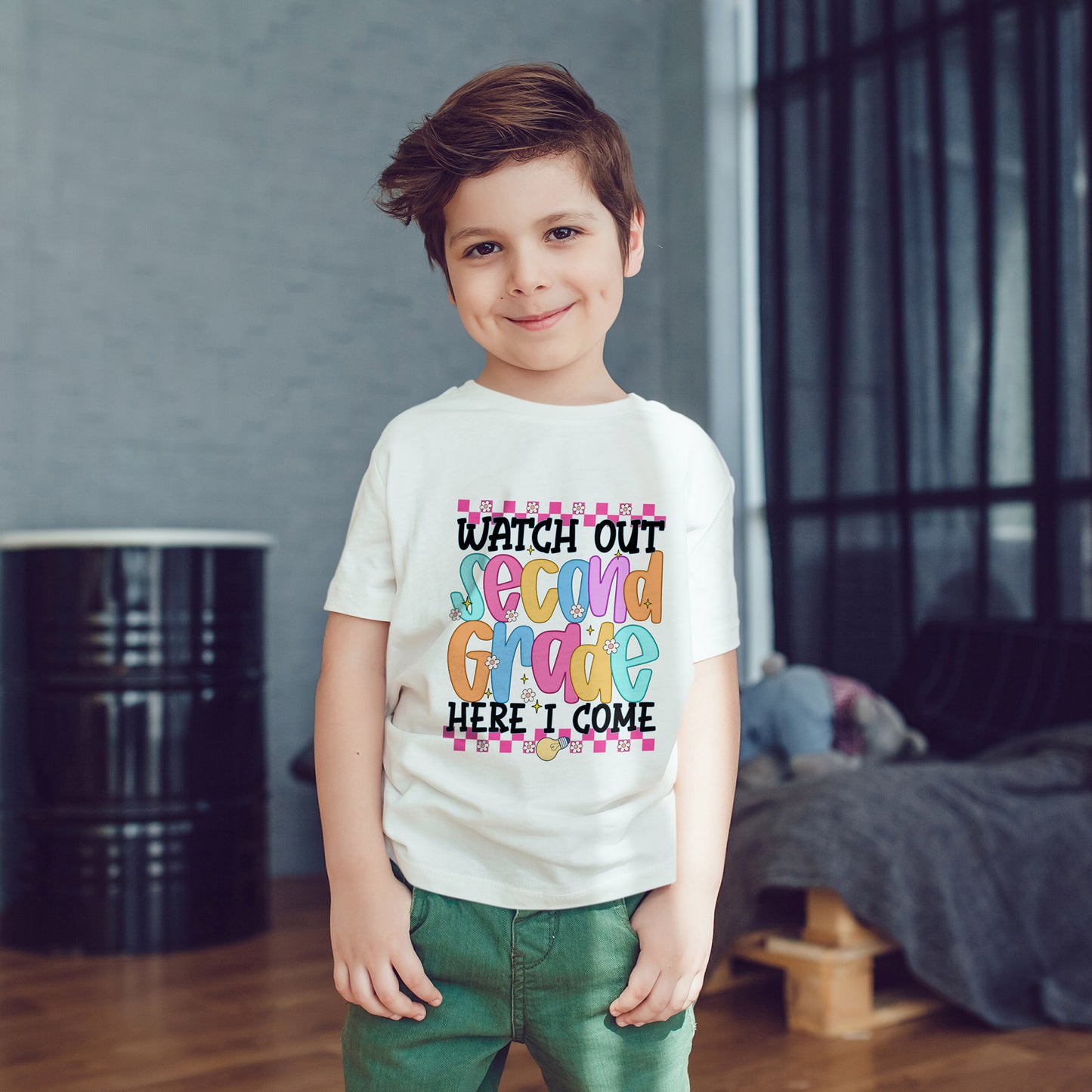 Watch Out Second Grade Shirt - Colorful Back to School Tee for Kids, 2nd Grade Here I Come Shirt, Funny First Day Outfit Idea