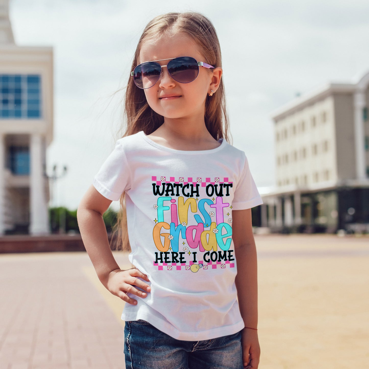 Watch Out First Grade Shirt - Fun Toddler Tee for Back to School, Colorful First Day Outfit for Kids, 1st Grade Here I Come Gift Idea