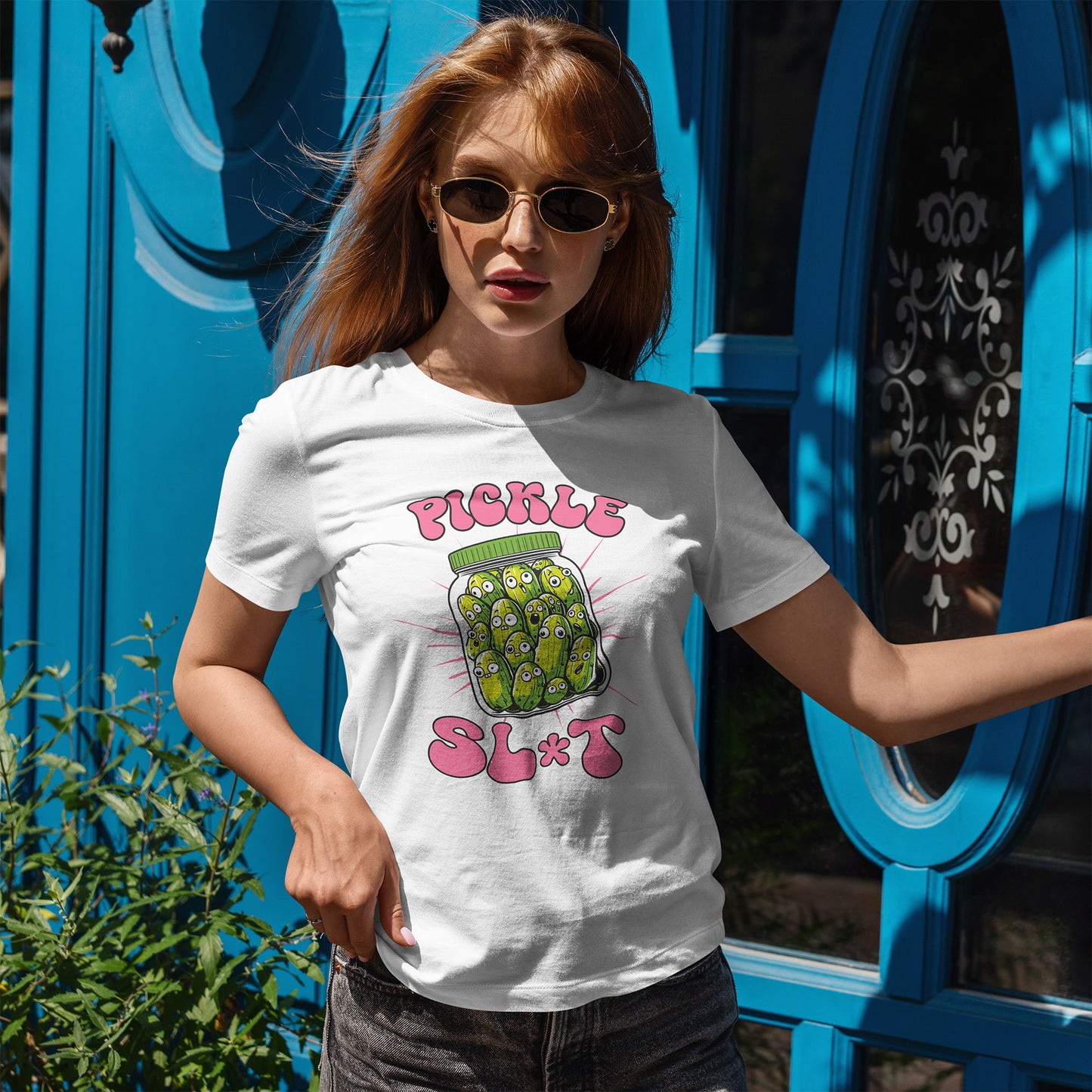 Pickle Lover Funny Shirt - Spicy Pickle Jar Graphic Tee for Women, Sarcastic Adult Humor Gift, Foodie Party T-Shirt
