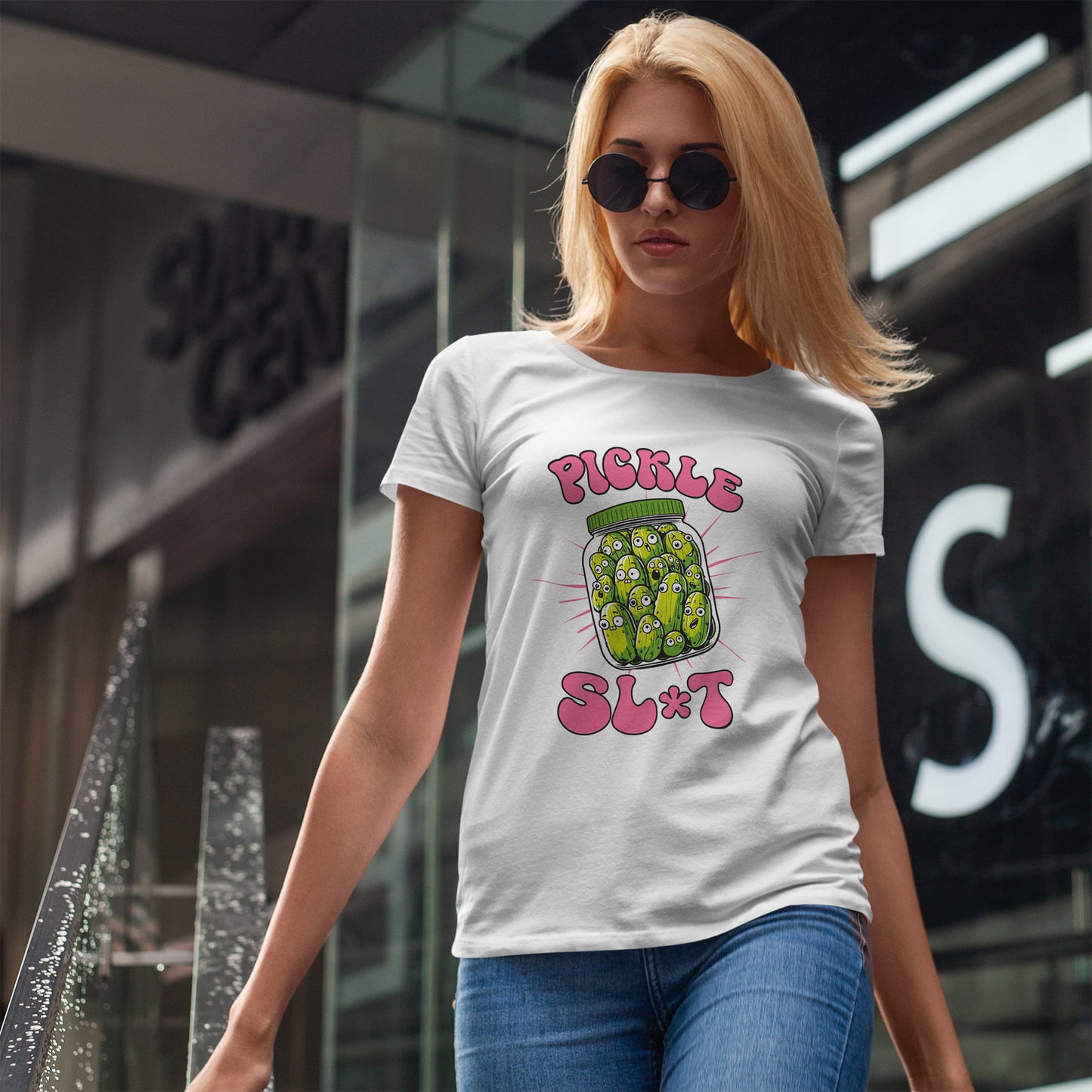 Pickle Lover Funny Shirt - Spicy Pickle Jar Graphic Tee for Women, Sarcastic Adult Humor Gift, Foodie Party T-Shirt