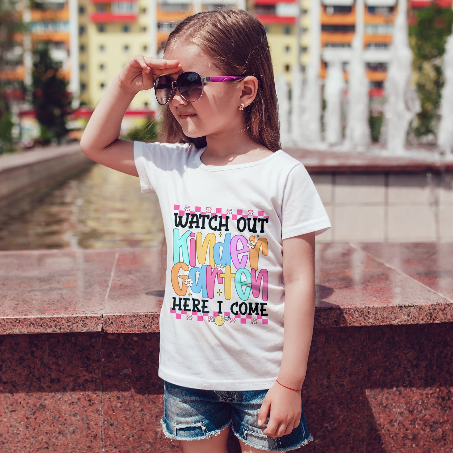 Watch Out Kindergarten Shirt - Fun Toddler Back to School Tee, Colorful First Day of Kindergarten Outfit, Here I Come Shirt for Kids