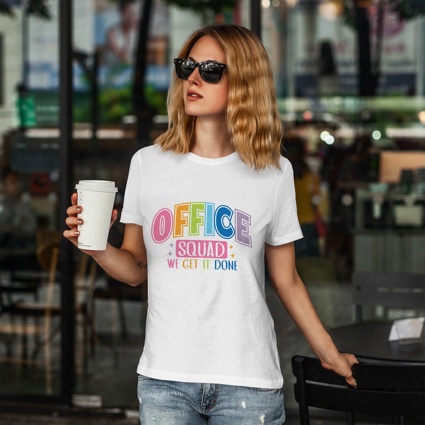 Office Squad Shirt - Colorful Team Admin Tee for Secretaries & School Staff, Funny Office Teamwork Shirt, We Get It Done Gift