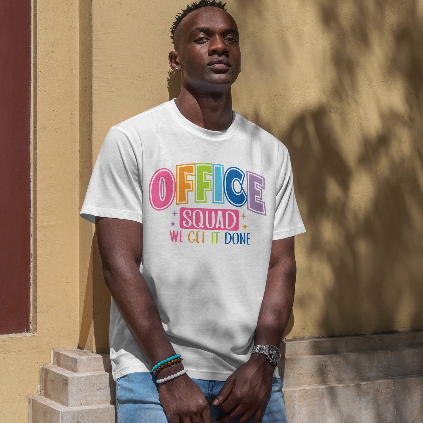 Office Squad Shirt - Colorful Team Admin Tee for Secretaries & School Staff, Funny Office Teamwork Shirt, We Get It Done Gift