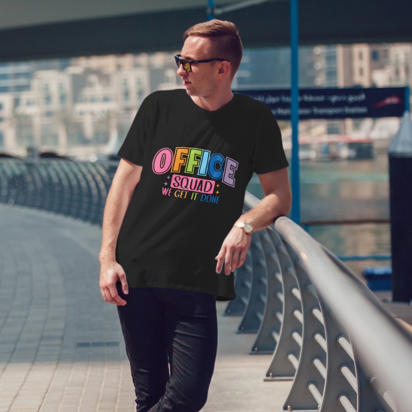 Office Squad Shirt - Colorful Team Admin Tee for Secretaries & School Staff, Funny Office Teamwork Shirt, We Get It Done Gift