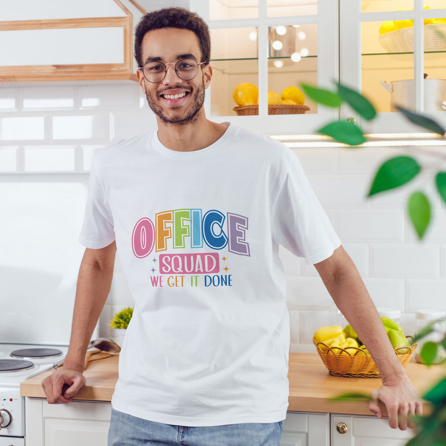 Office Squad Shirt - Colorful Team Admin Tee for Secretaries & School Staff, Funny Office Teamwork Shirt, We Get It Done Gift