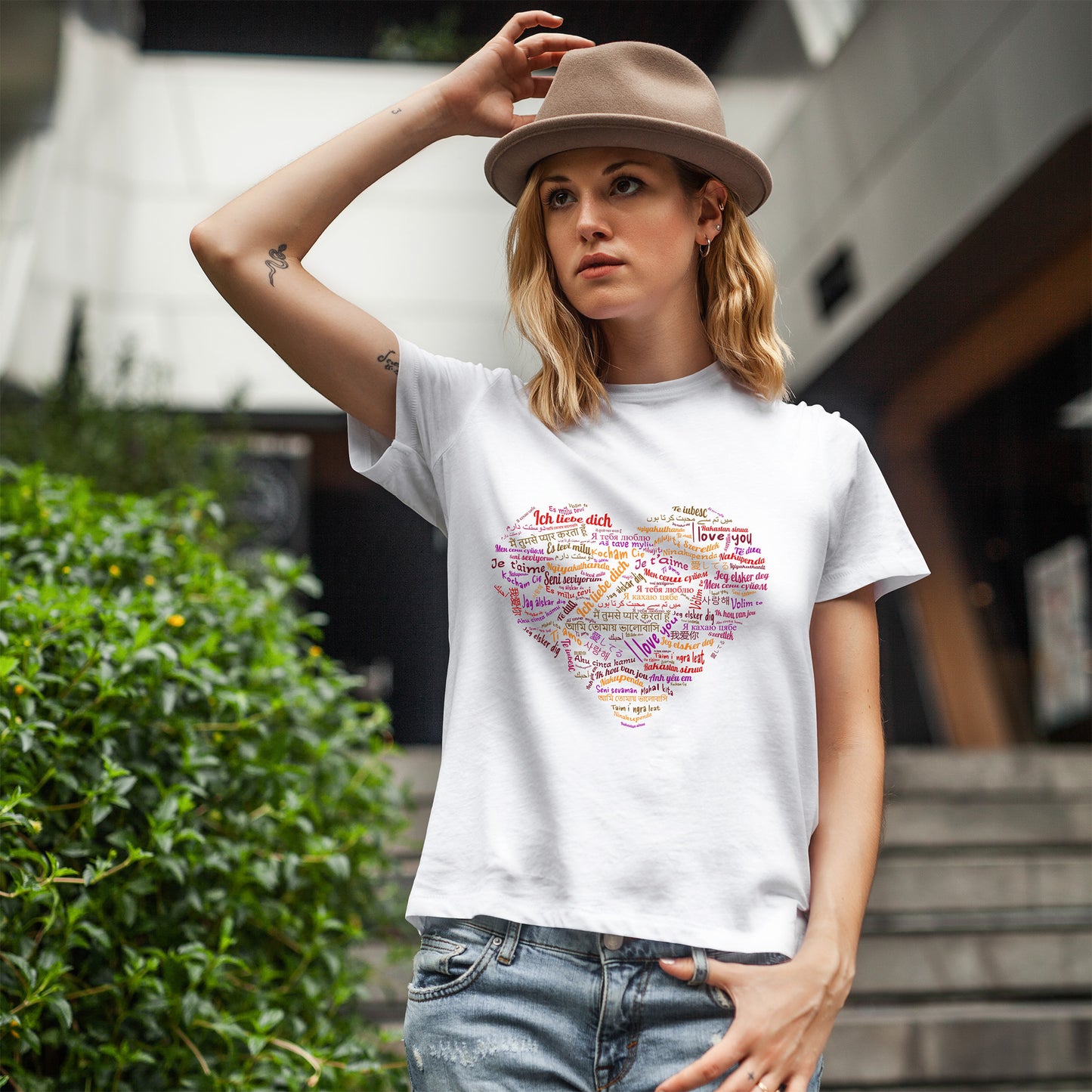 I Love You in Every Language T-Shirt - Multilingual Heart Design - Romantic Gift for Valentines Day, Anniversary, or Birthday