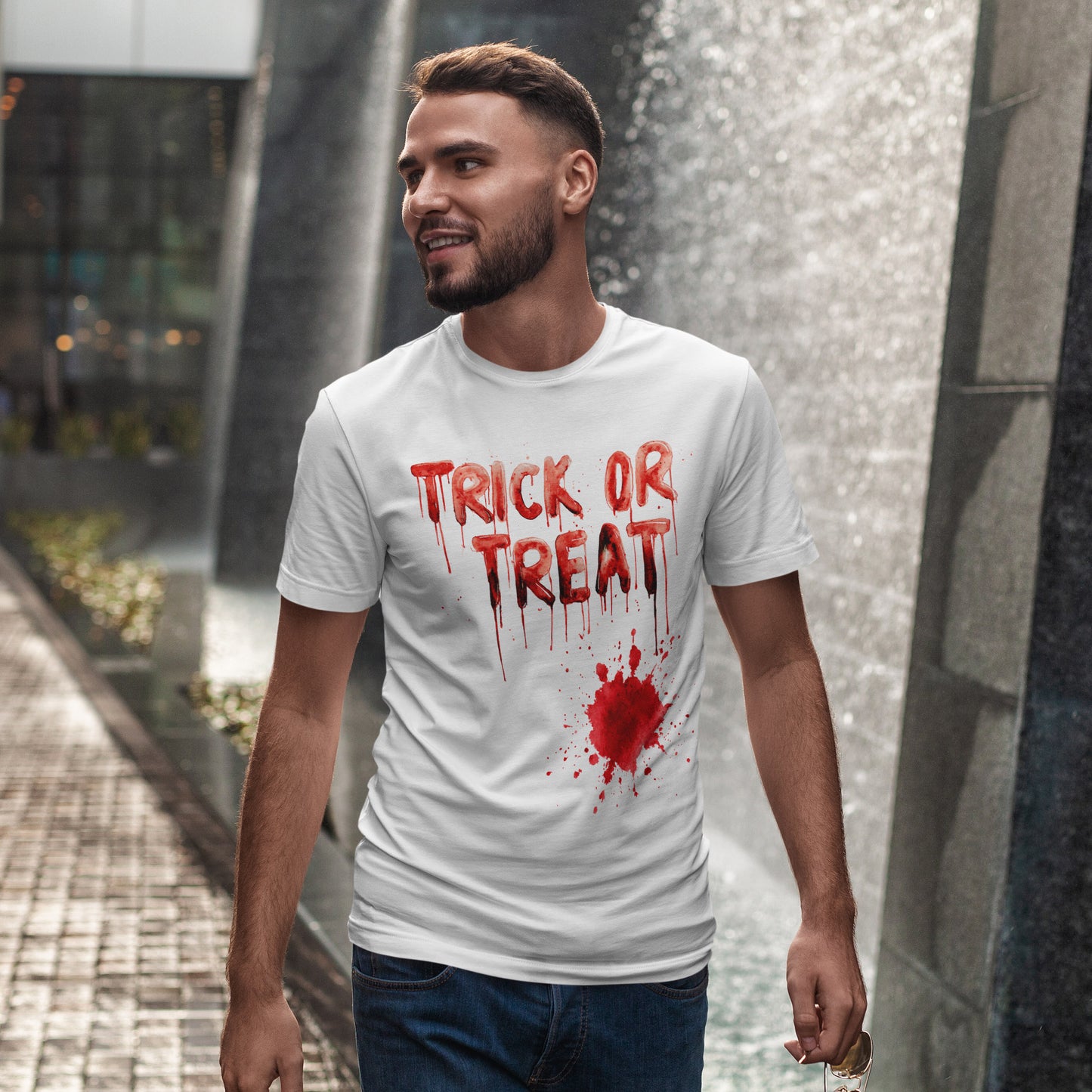 Trick or Treat Blood T-Shirt - Dripping Horror Halloween Tee
