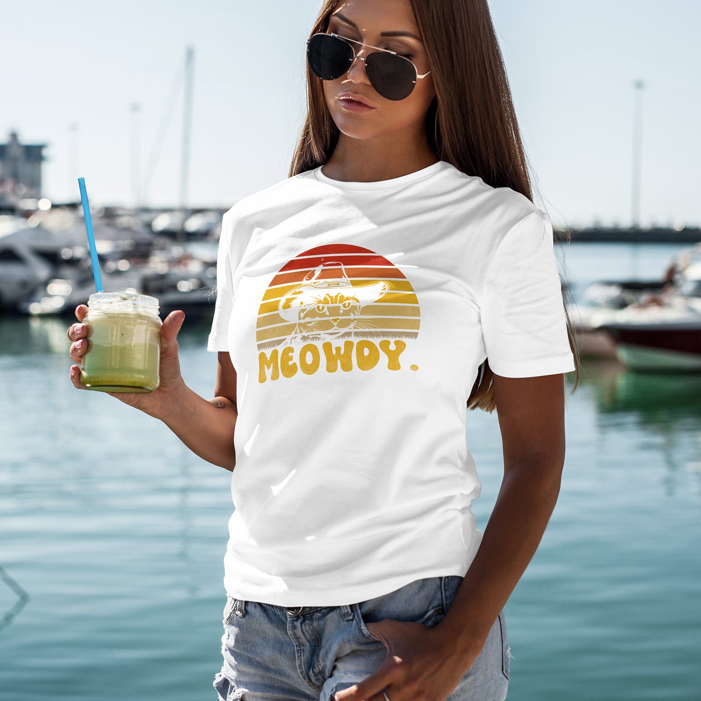 Meowdy T-Shirt - Funny Cowboy Cat Western Tee