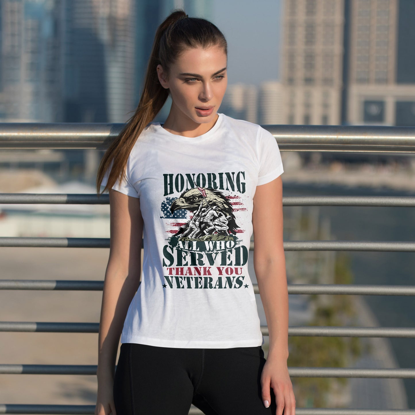 Thank You Veterans T-Shirt - Eagle, Flag & Iwo Jima Tribute Tee