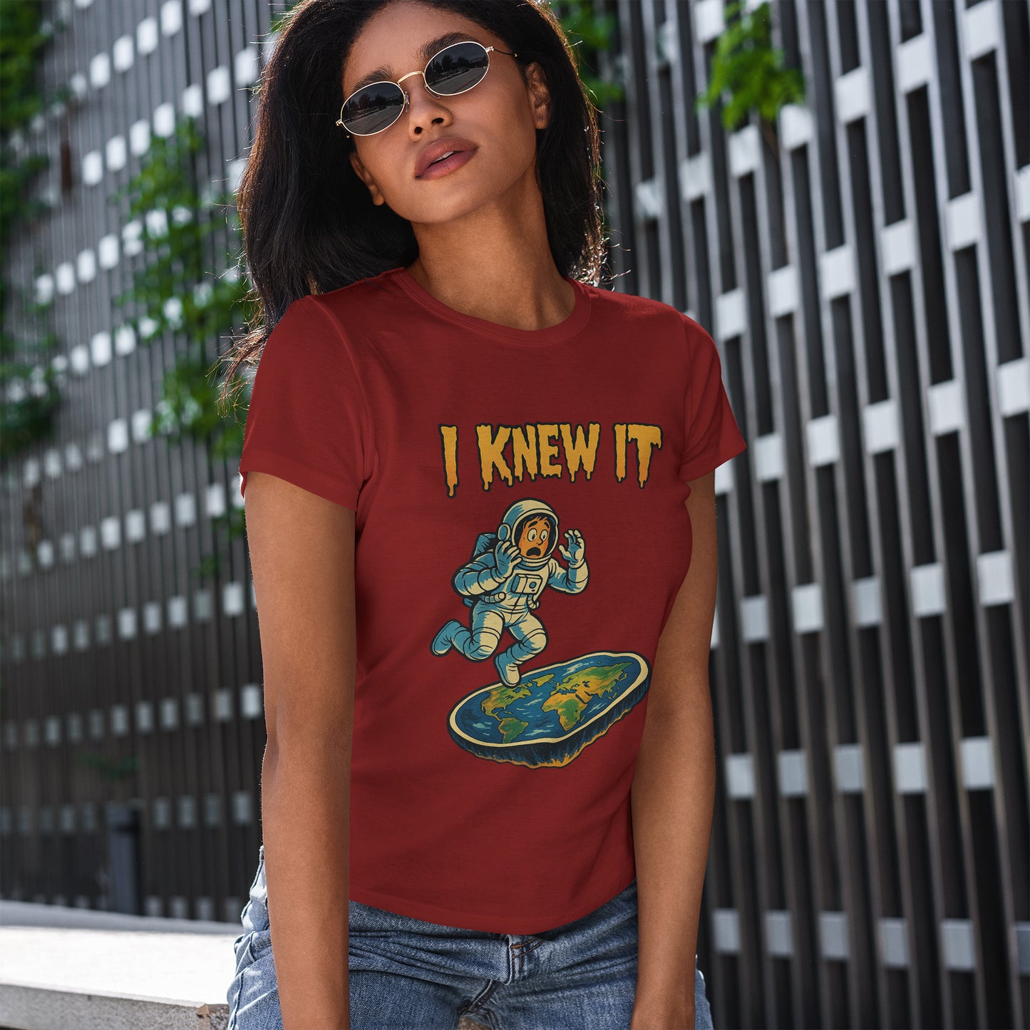 I Knew It Flat Earth Shirt - Funny Astronaut Meme Tee