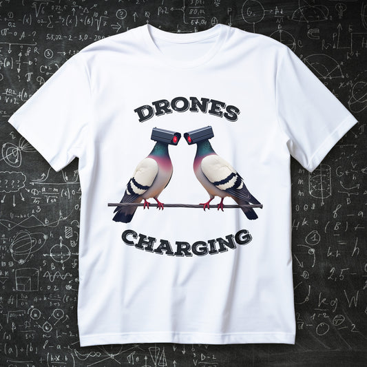 Drones Charging pigeon camera meme shirt, anti-surveillance tee