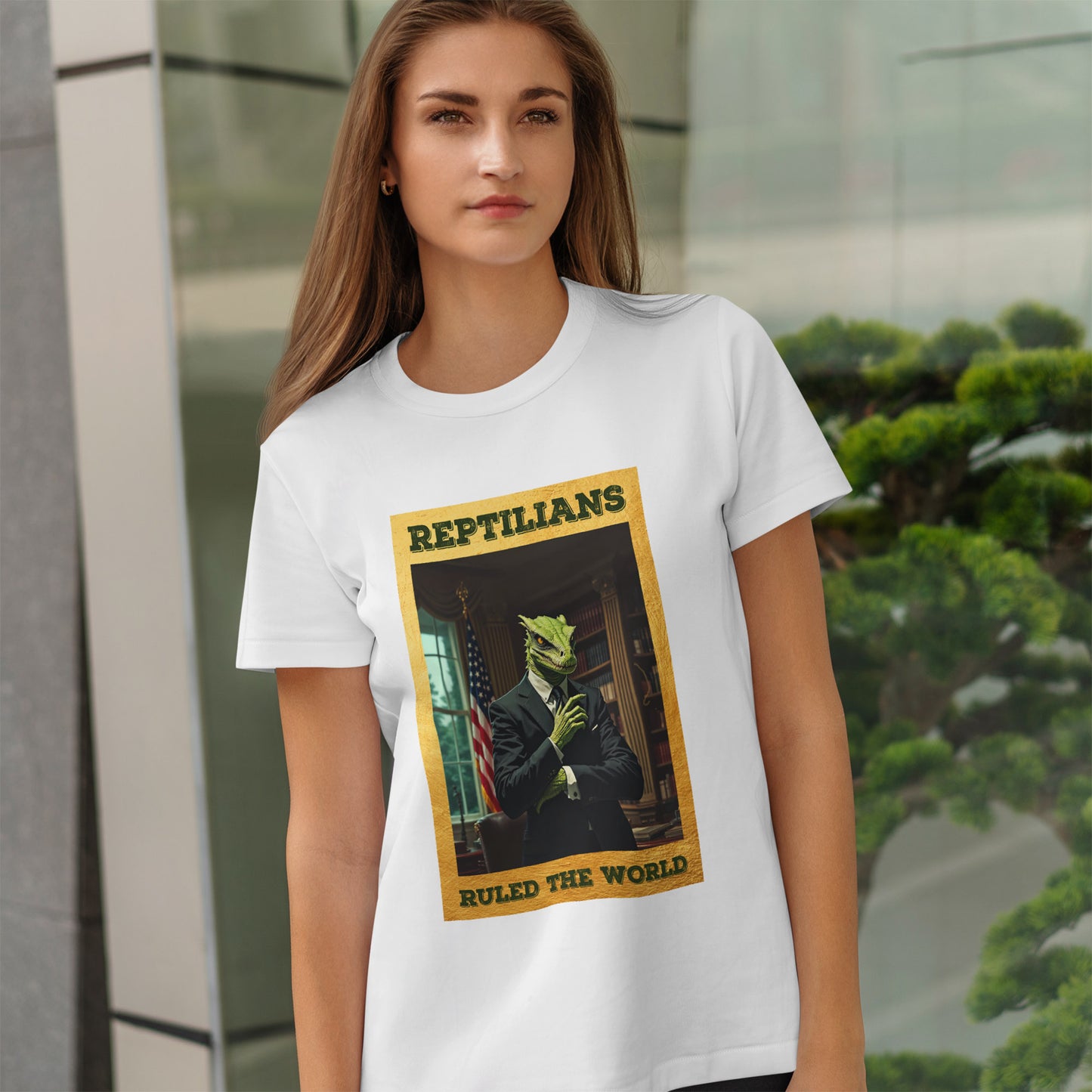 Reptilians Ruled the World Shirt - Reptilian Meme Satire Tee