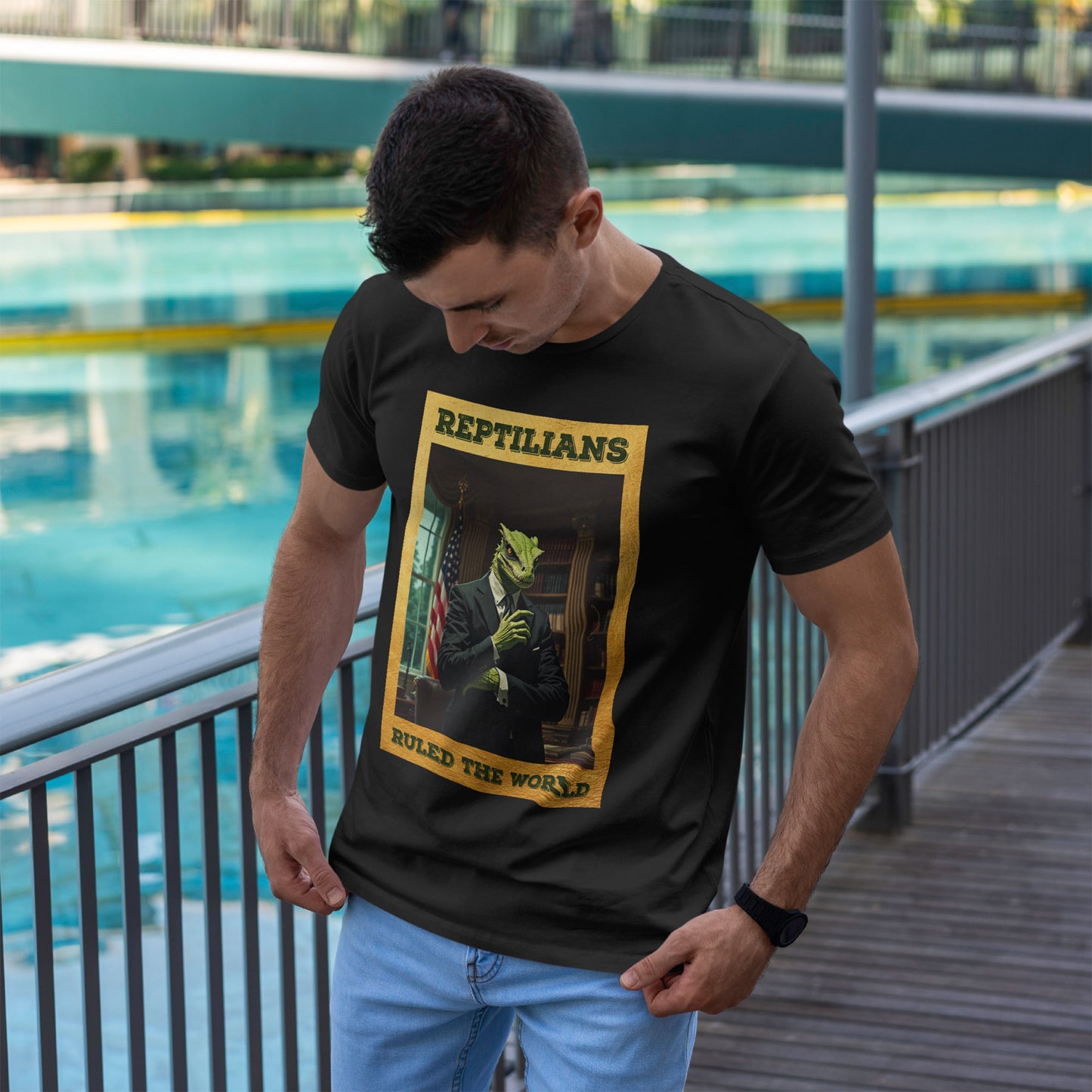 Reptilians Ruled the World Shirt - Reptilian Meme Satire Tee